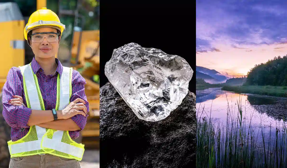 immagine rappresentativa della sostenibilità dei diamanti naturali