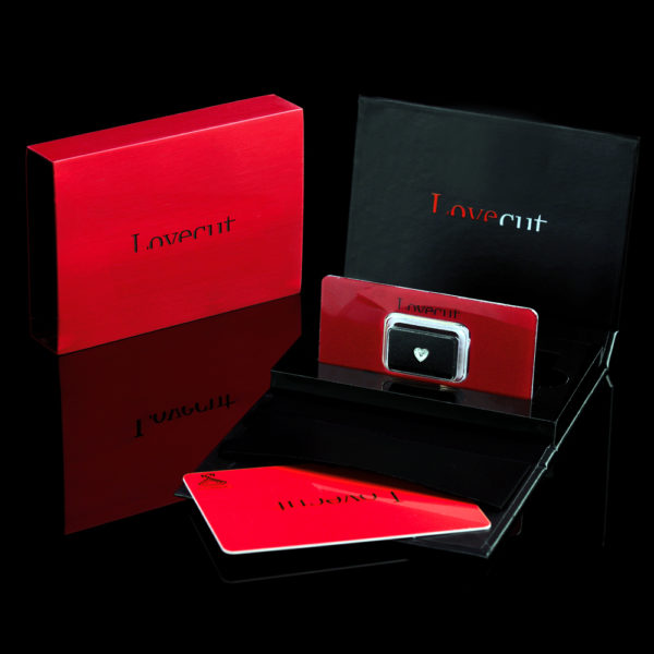 Lovecut confezione regalo rossonera diamante a cuore - Foto prodotto